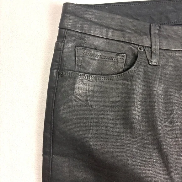 NWOT Good American Black Coated Midrise Tummy Control Butt Lift Pants (15)
